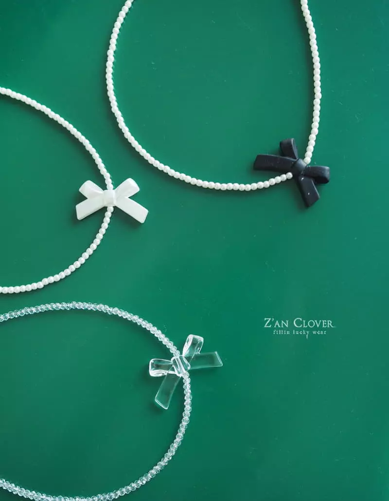 Zan Clover - Korean Children Fashion - #kidsshorts - Ribbon Choker - 7