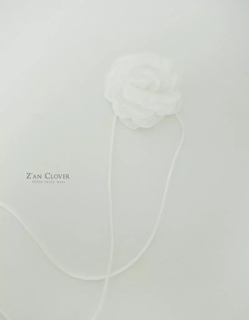Zan Clover - Korean Children Fashion - #kidsshorts - Rose Choker Necklace - 5