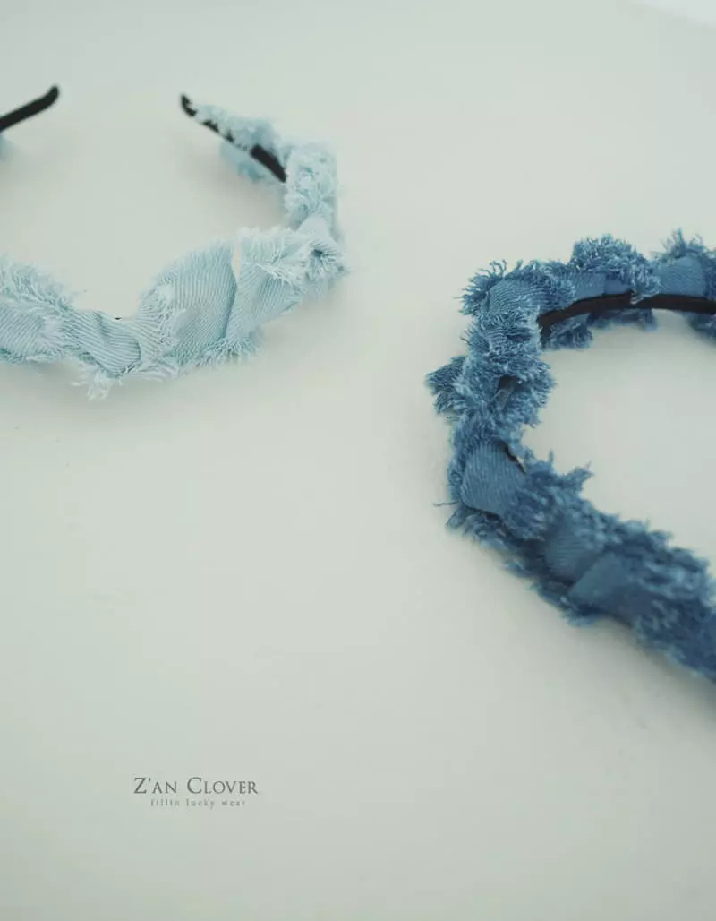 Zan Clover - Korean Children Fashion - #kidsshorts - Denim Twist Hairband