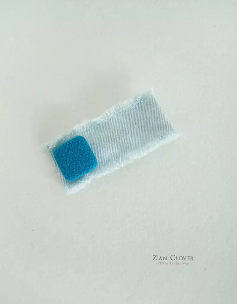 Zan Clover - Korean Children Fashion - #kidzfashiontrend - Point Denim Hairpin - 6