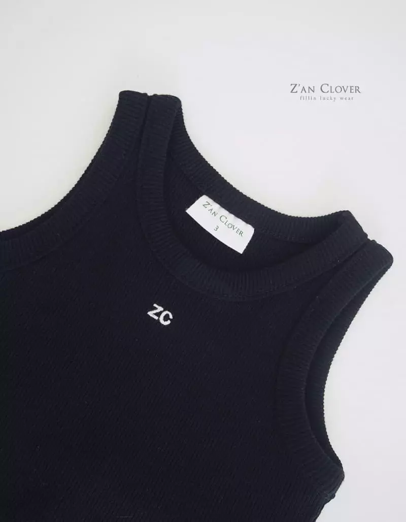 Zan Clover - Korean Children Fashion - #kidzfashiontrend - Rib Unbal Sleeveless - 6