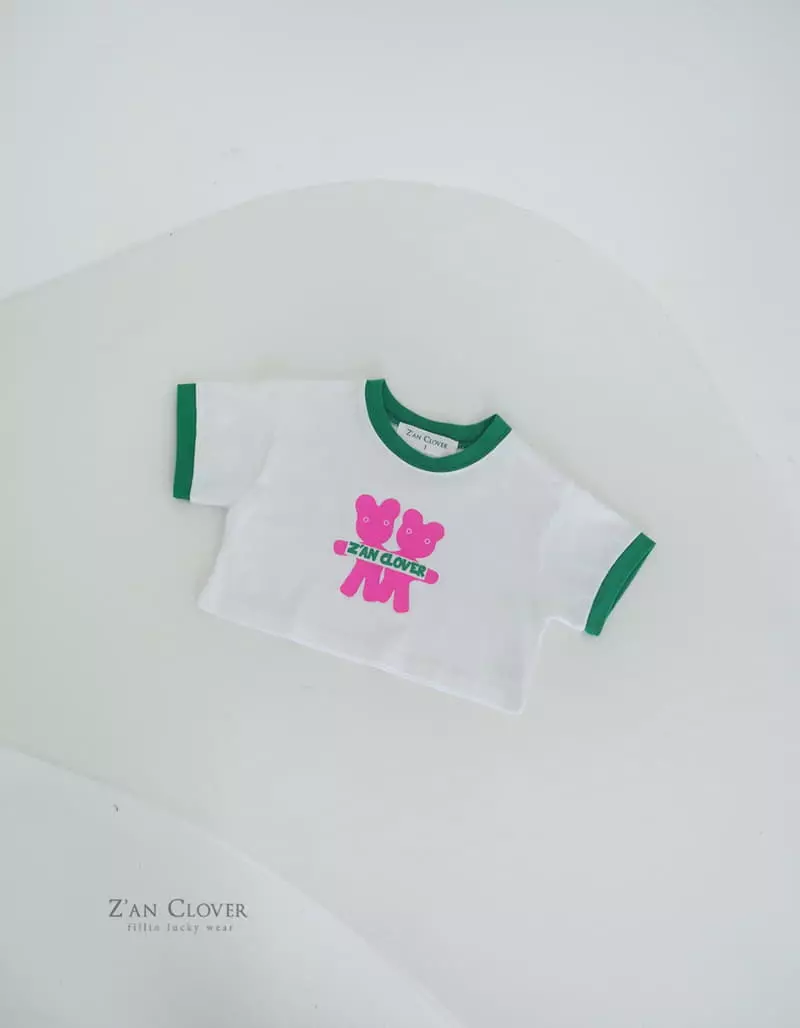 Zan Clover - Korean Children Fashion - #littlefashionista - Pink Bear Tee - 2