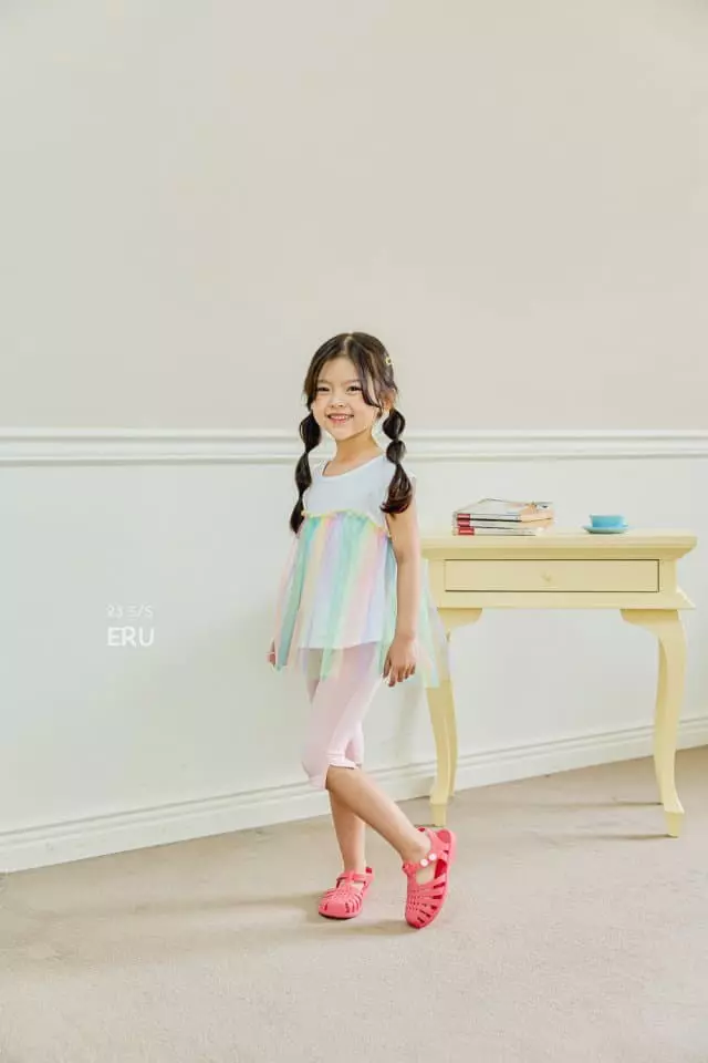 e.ru - Korean Children Fashion - #littlefashionista - Rainbow Long Tee - 4