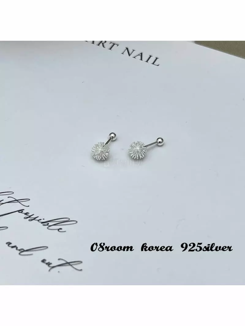 08 Room - Korean Women Fashion - #momslook - Silver Earring 1424 - 2