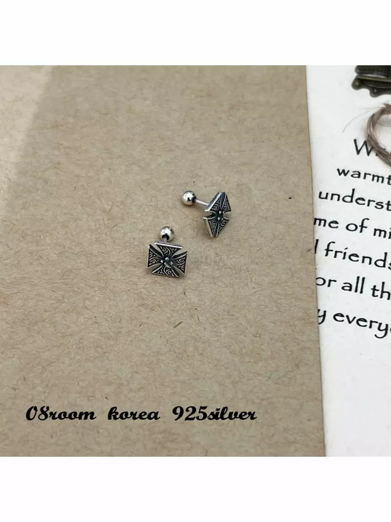 08 Room - Korean Women Fashion - #momslook - Silver Earring 1422 - 2