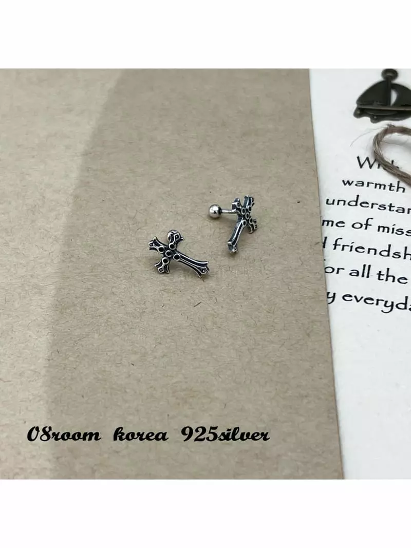 08 Room - Korean Women Fashion - #momslook - Silver Earring 1421 - 3