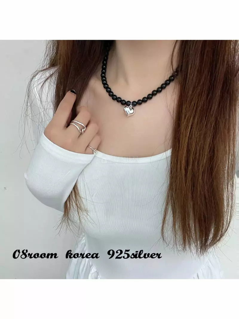 08 Room - Korean Women Fashion - #momslook - Silver Necklace 1468