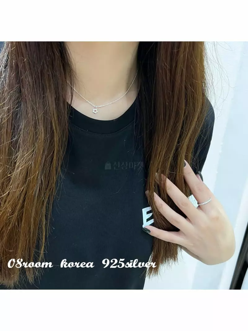 08 Room - Korean Women Fashion - #momslook - Silver Necklace 1463