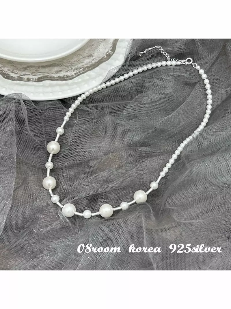 08 Room - Korean Women Fashion - #momslook - Silver Necklace 1455