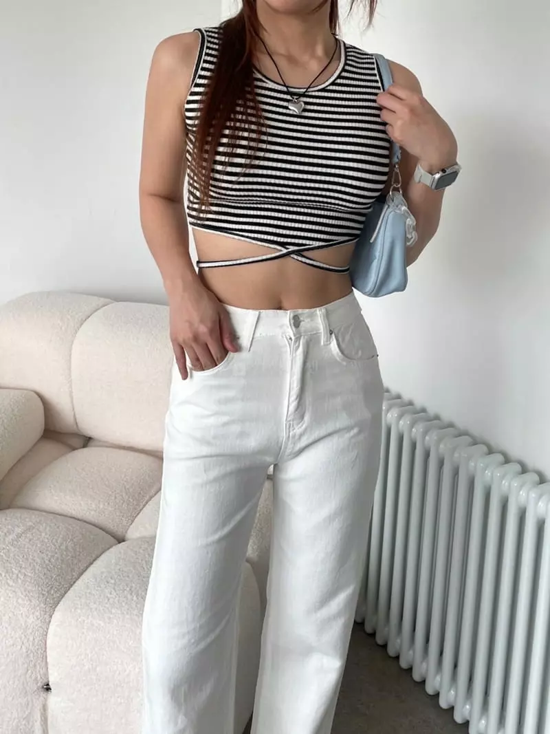 08 Room - Korean Women Fashion - #restrostyle - Waist Sleeveless - 6