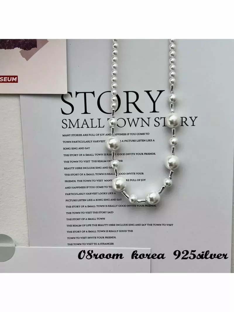 08 Room - Korean Women Fashion - #womensfashion - Silver Necklace 1455 - 2