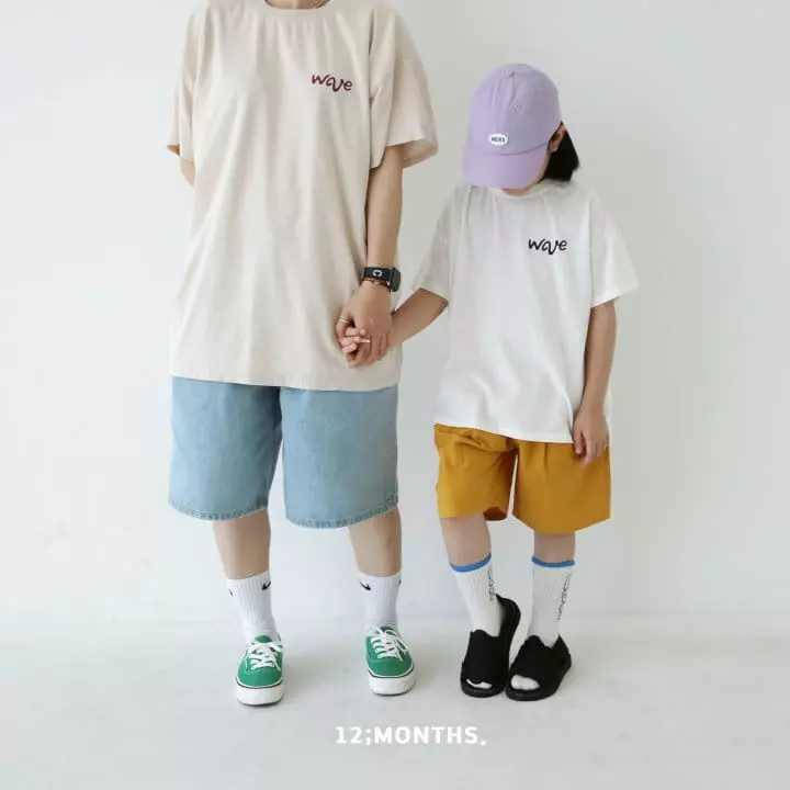 12 Month - Korean Children Fashion - #kidsshorts - Wave Tee with Mom - 2