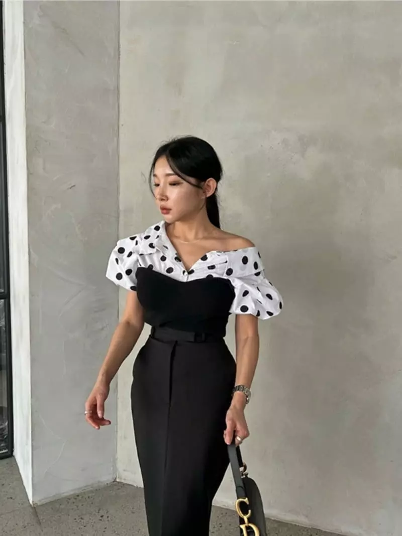 2two Moon - Korean Women Fashion - #momslook - Puff Shirt Bustier - 3