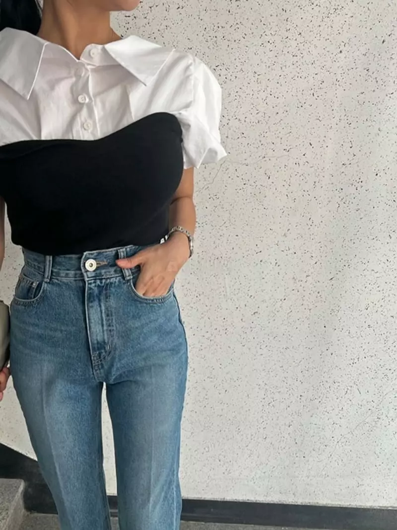 2two Moon - Korean Women Fashion - #womensfashion - Puff Shirt Bustier - 10