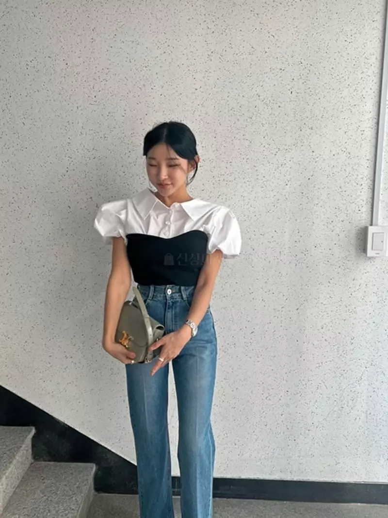 2two Moon - Korean Women Fashion - #womensfashion - Puff Shirt Bustier - 6