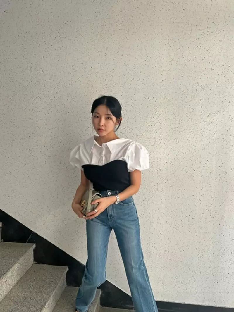 2two Moon - Korean Women Fashion - #womensfashion - Puff Shirt Bustier - 8