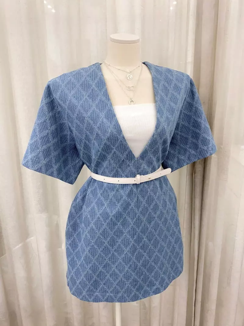 3 Rooms - Korean Women Fashion - #momslook - Denim Dia One-piece