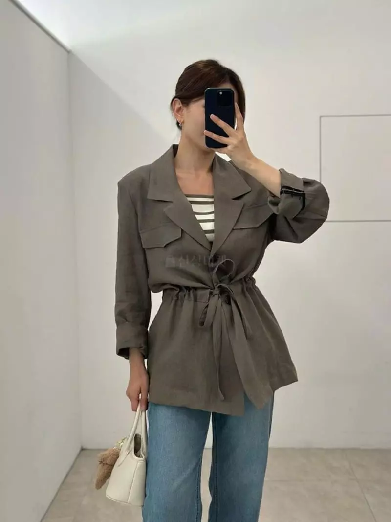 3 Rooms - Korean Women Fashion - #momslook - Linen Mood Jacket