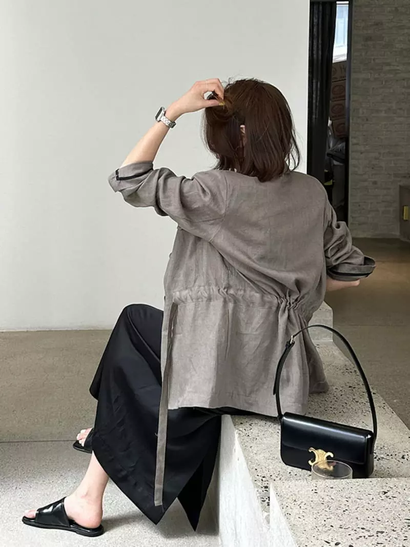 3 Rooms - Korean Women Fashion - #momslook - Linen Mood Jacket - 12