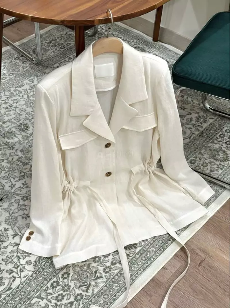 3 Rooms - Korean Women Fashion - #momslook - Linen Mood Jacket - 2