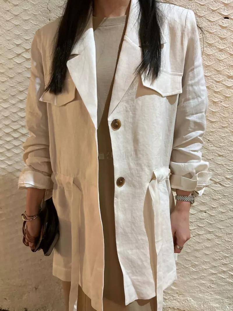 3 Rooms - Korean Women Fashion - #pursuepretty - Linen Mood Jacket - 6