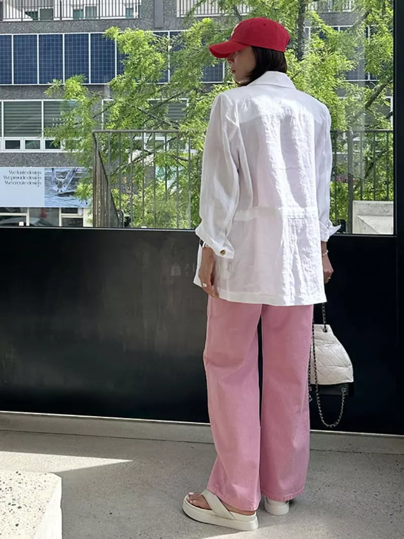 3 Rooms - Korean Women Fashion - #thatsdarling - Linen Mood Jacket - 10
