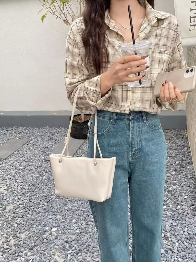 A In - Korean Women Fashion - #momslook - Simply Shoulder Bag - 5