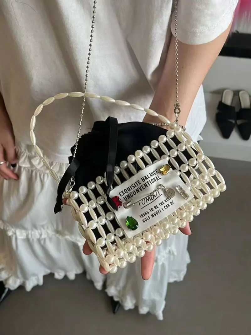 A In - Korean Women Fashion - #momslook - Benty Beads Bag - 5