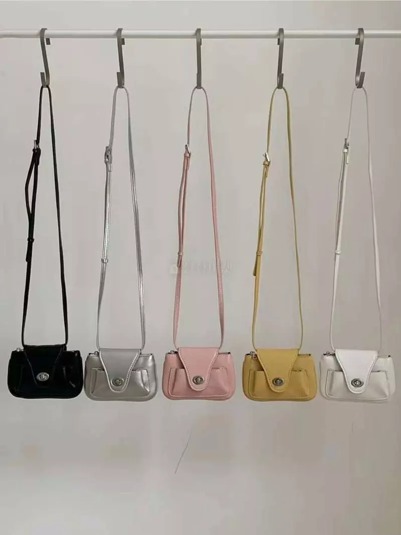 A In - Korean Women Fashion - #momslook - Mini Button Cross Bag - 9