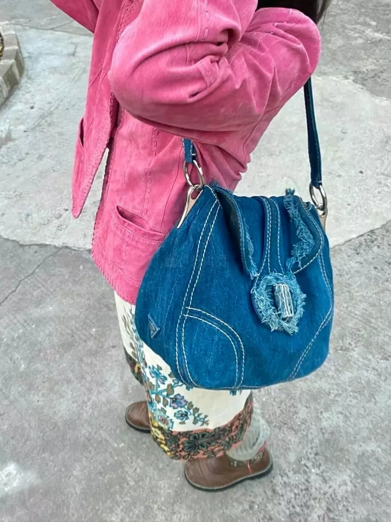 A In - Korean Women Fashion - #momslook - Lada Denim Bag - 2