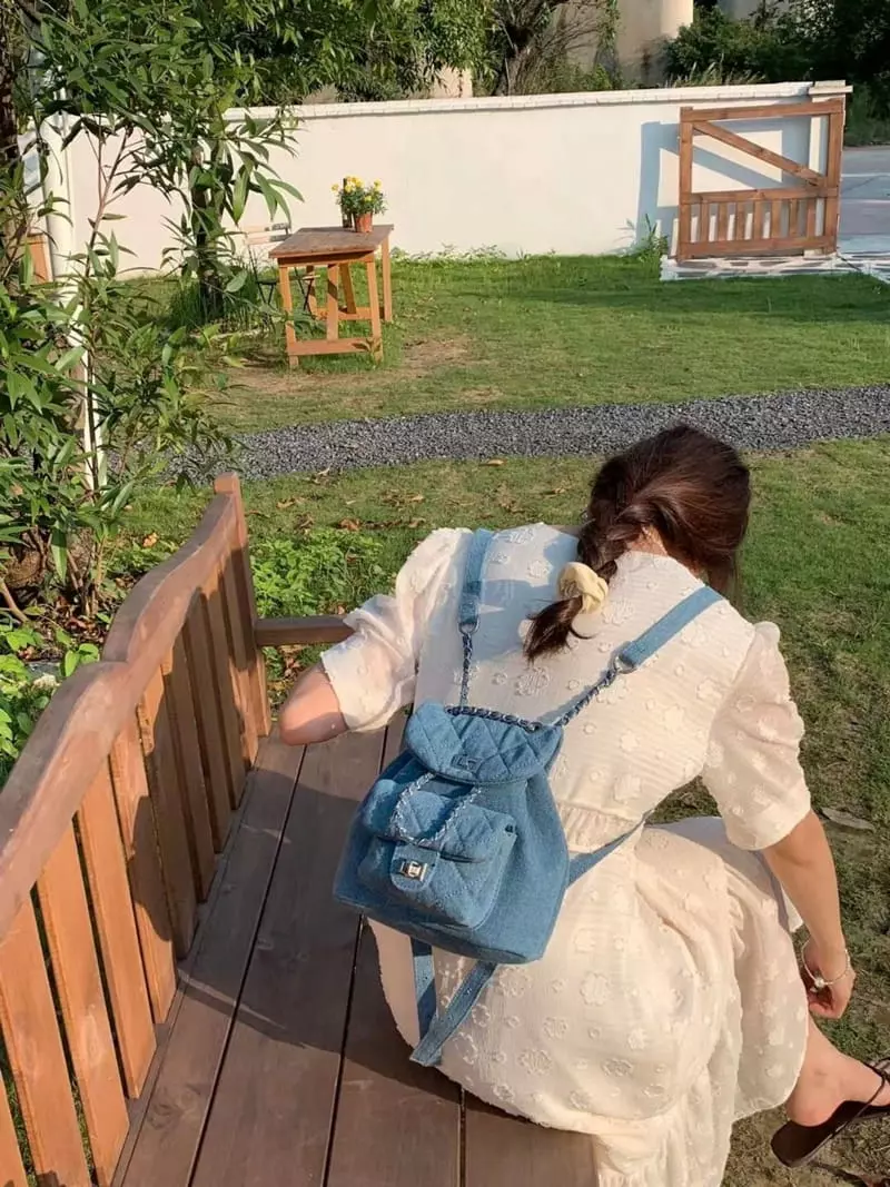 A In - Korean Women Fashion - #momslook - Denim Back Pack - 3