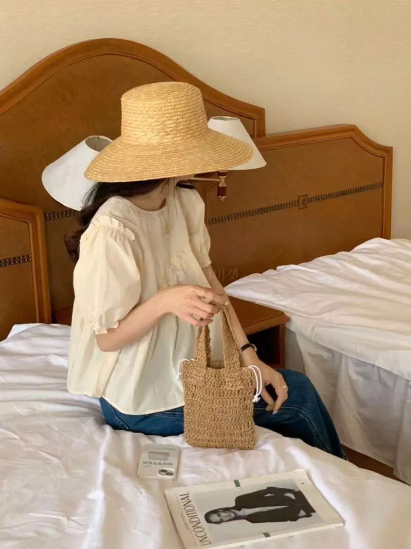 A In - Korean Women Fashion - #pursuepretty - Straw Dailt Tote Bag - 4