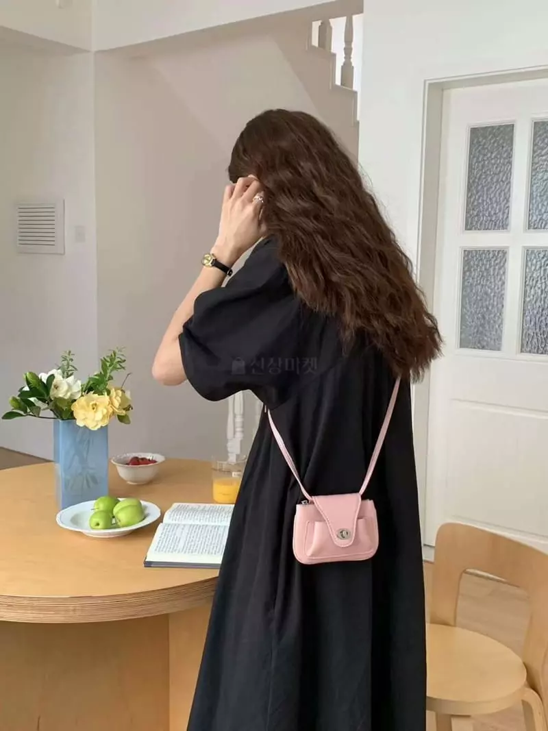 A In - Korean Women Fashion - #romanticstyle - Mini Button Cross Bag - 4