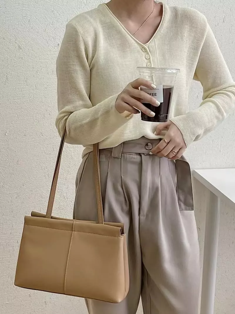 A In - Korean Women Fashion - #womensfashion - Simple Shoulder Bag - 3
