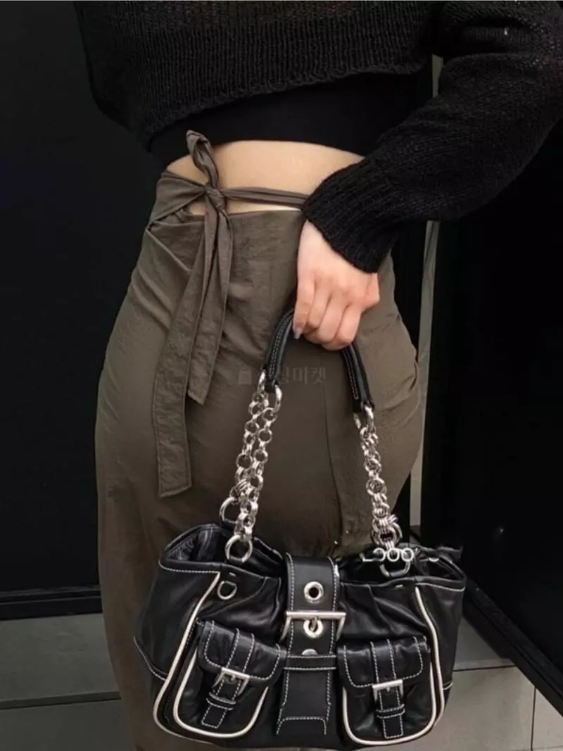 A In - Korean Women Fashion - #womensfashion - Lemi Chain Shoulder Bag