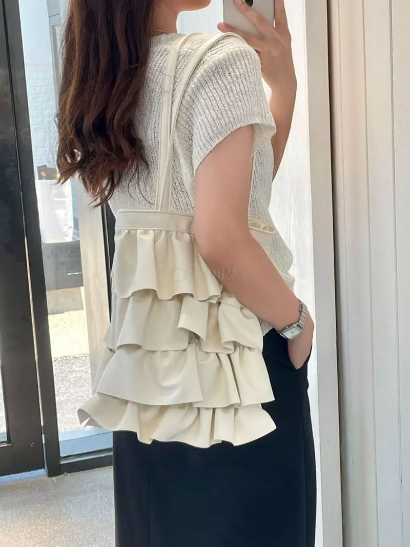 A In - Korean Women Fashion - #womensfashion - Rapon Frill Shoulder Bag