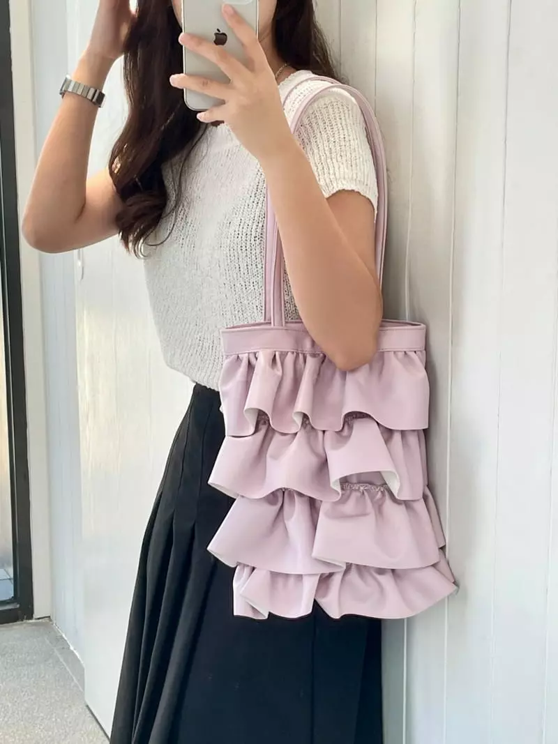 A In - Korean Women Fashion - #womensfashion - Rapon Frill Shoulder Bag - 3