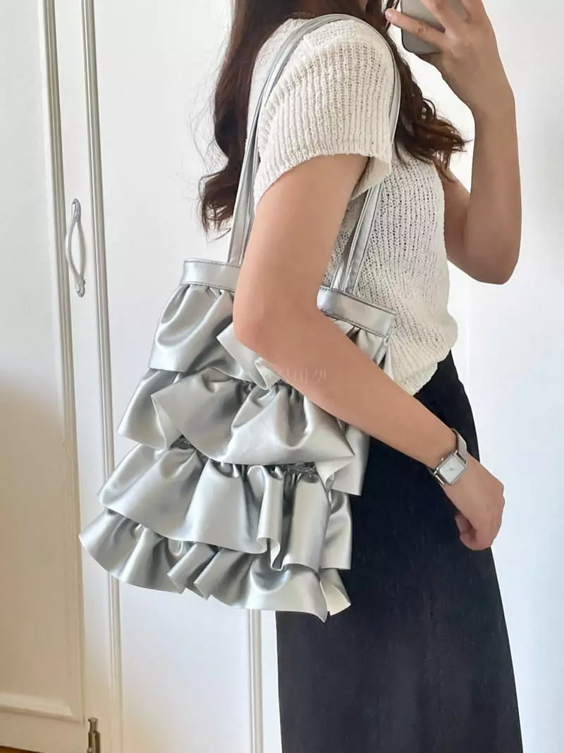 A In - Korean Women Fashion - #womensfashion - Rapon Frill Shoulder Bag - 7