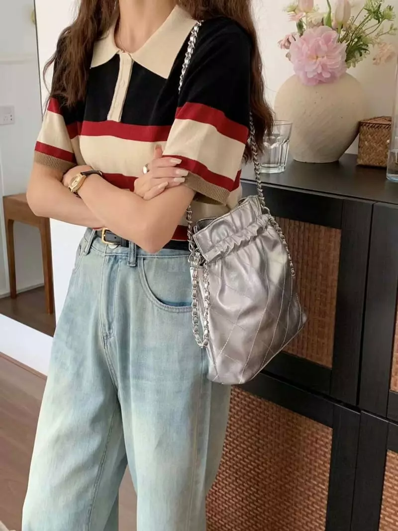 A In - Korean Women Fashion - #womensfashion - Lanez Quilitng Chain Bag - 5