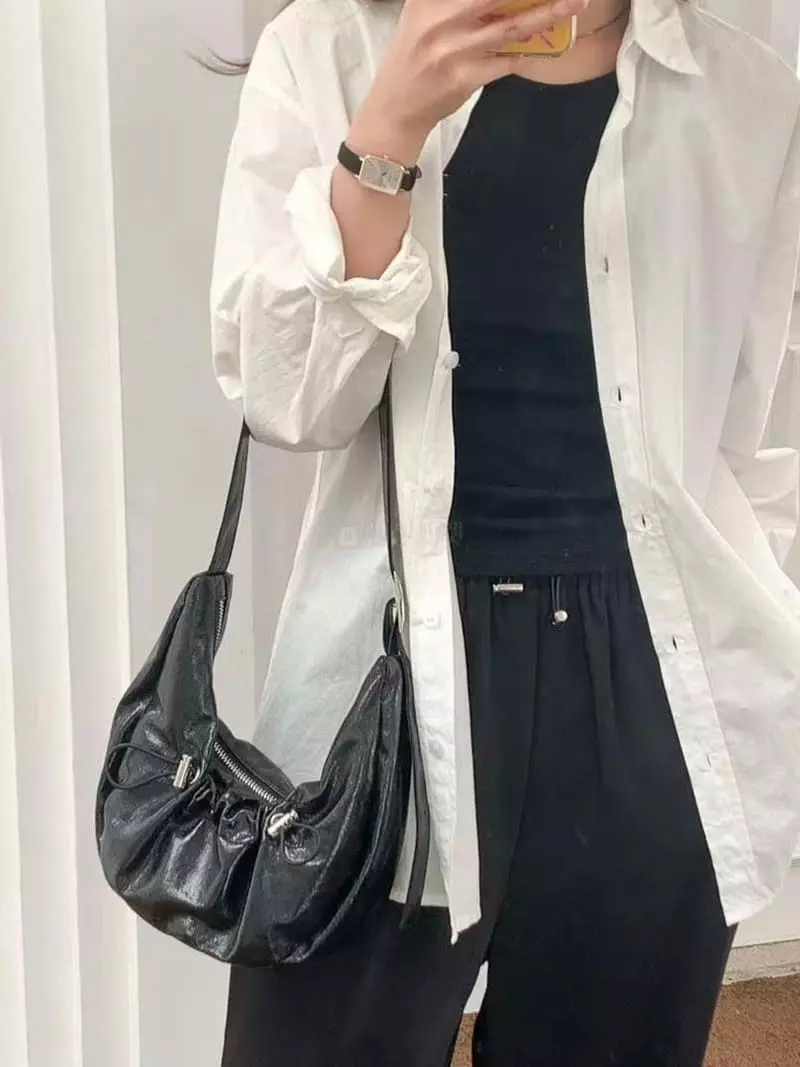 A In - Korean Women Fashion - #womensfashion - Diel Wrinkle Hobo Bag - 3