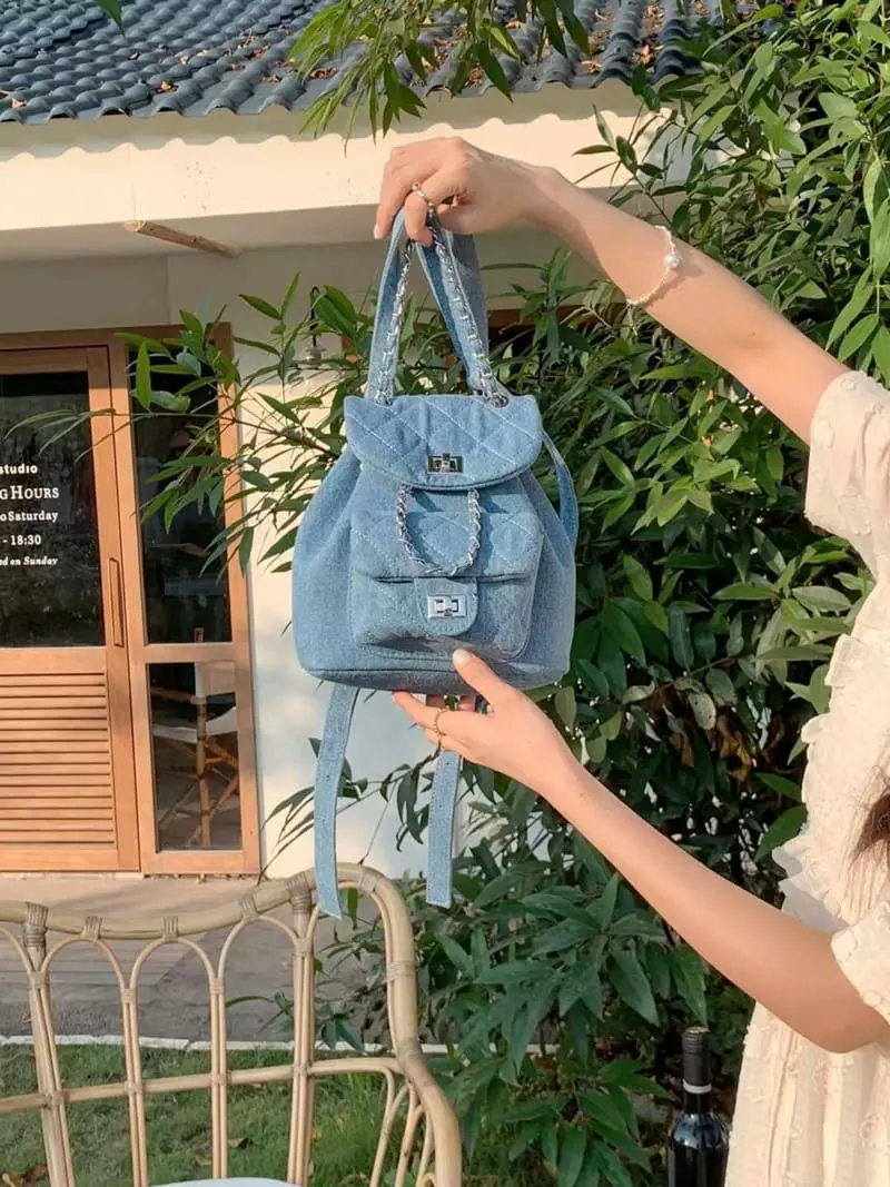 A In - Korean Women Fashion - #womensfashion - Denim Back Pack - 8