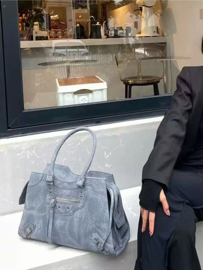 A In - Korean Women Fashion - #womensfashion - Denim Big Moter Bag
