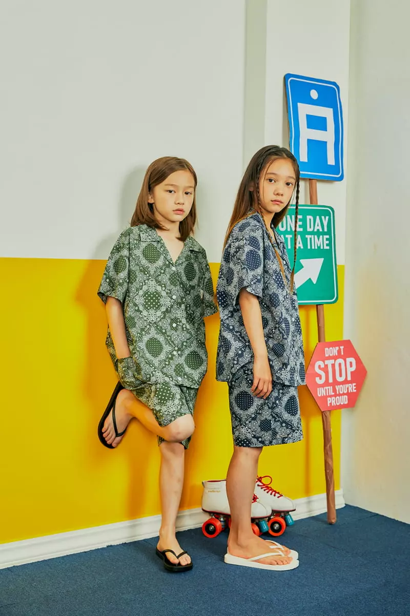 A-Market - Korean Children Fashion - #littlefashionista - Pasiely Shirt Set - 9