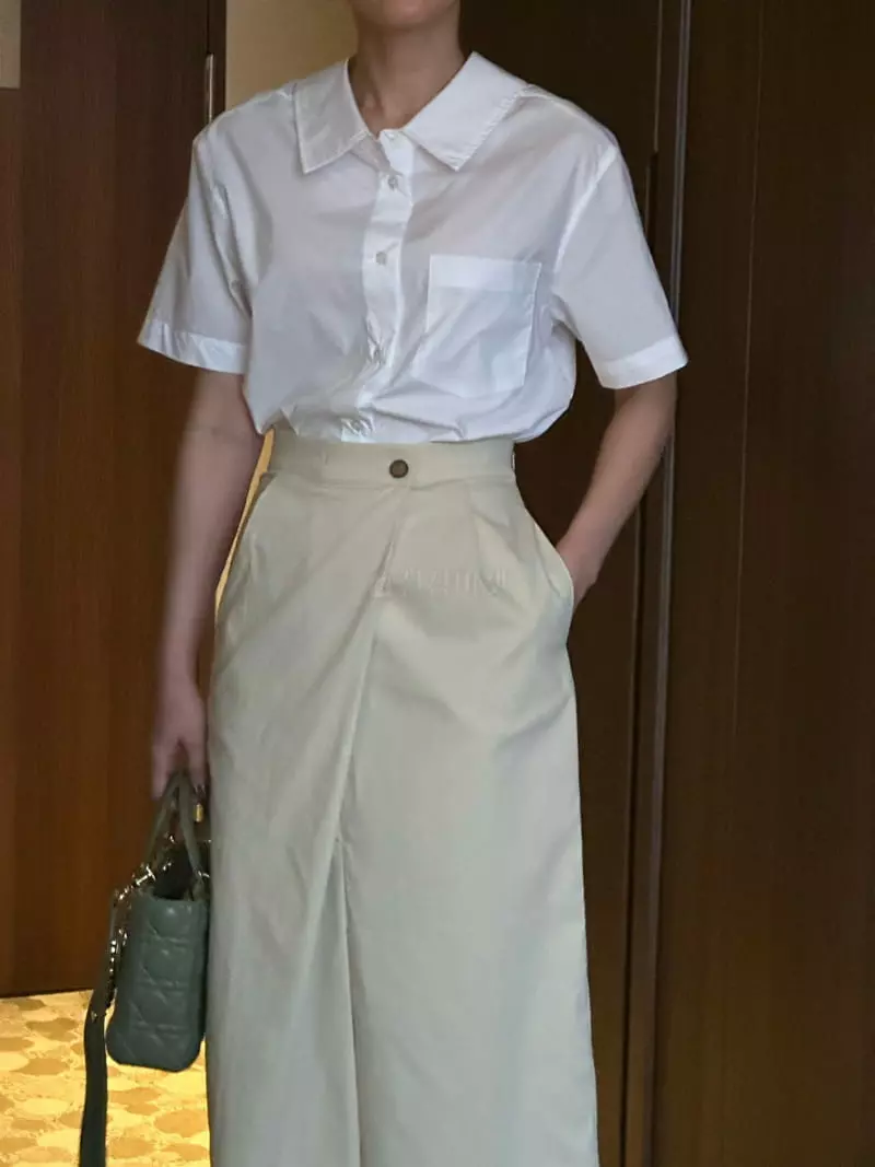 A The A - Korean Women Fashion - #thatsdarling - Slit Blouse