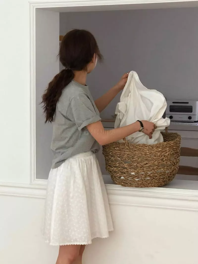 A Want - Korean Women Fashion - #momslook - Punching Lace Skirt - 11