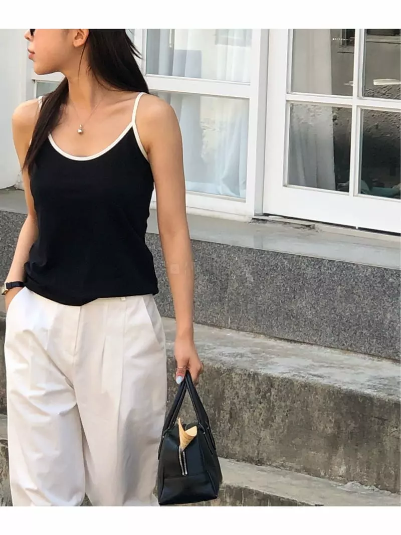 A Want - Korean Women Fashion - #momslook - Color String Sleeveless - 10