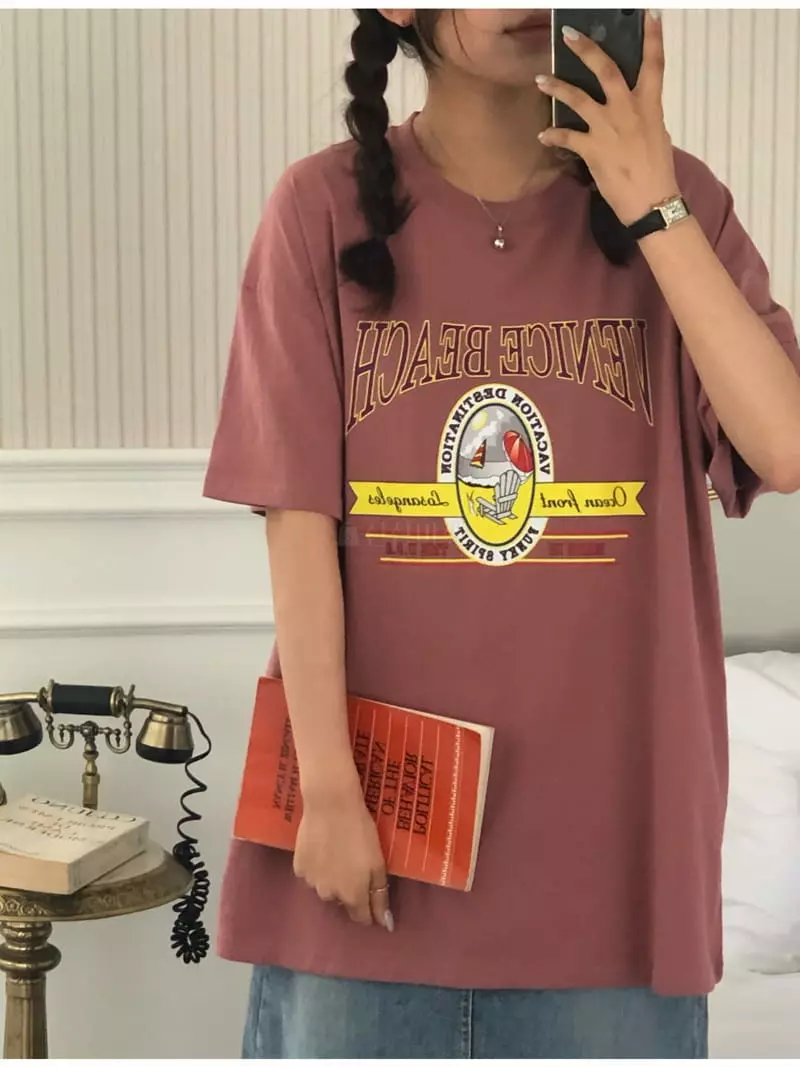 A Want - Korean Women Fashion - #momslook - Beach Tee - 9