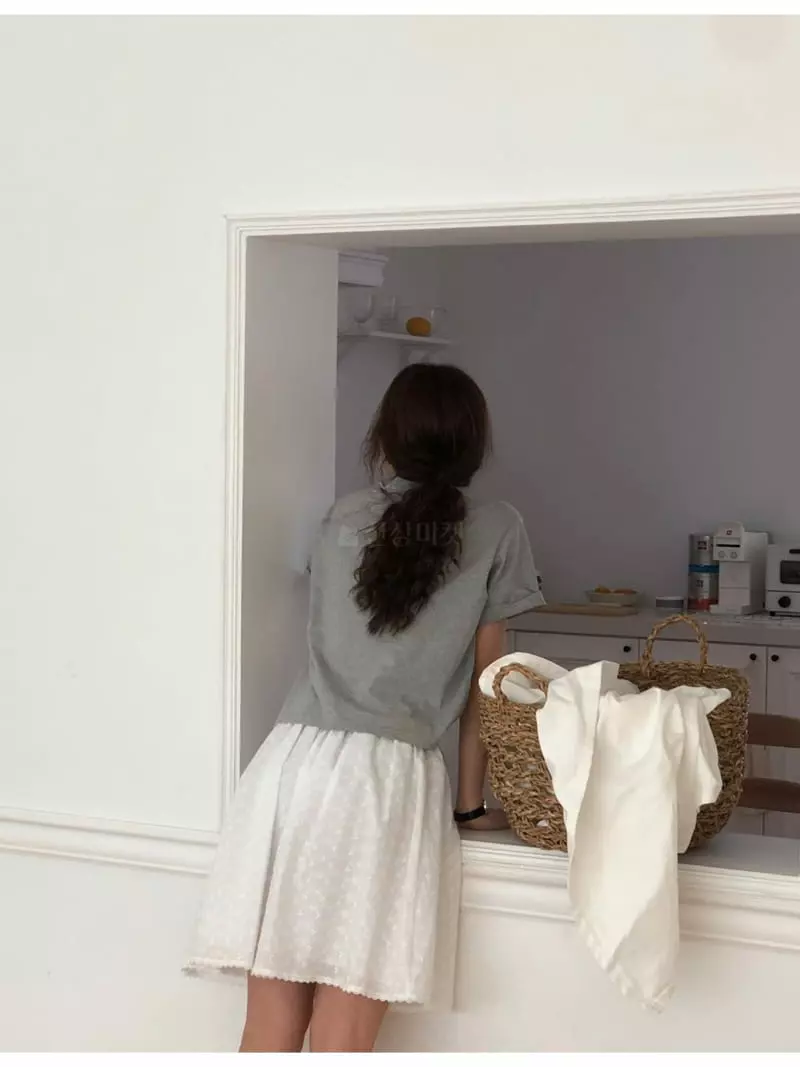 A Want - Korean Women Fashion - #romanticstyle - Punching Lace Skirt - 5