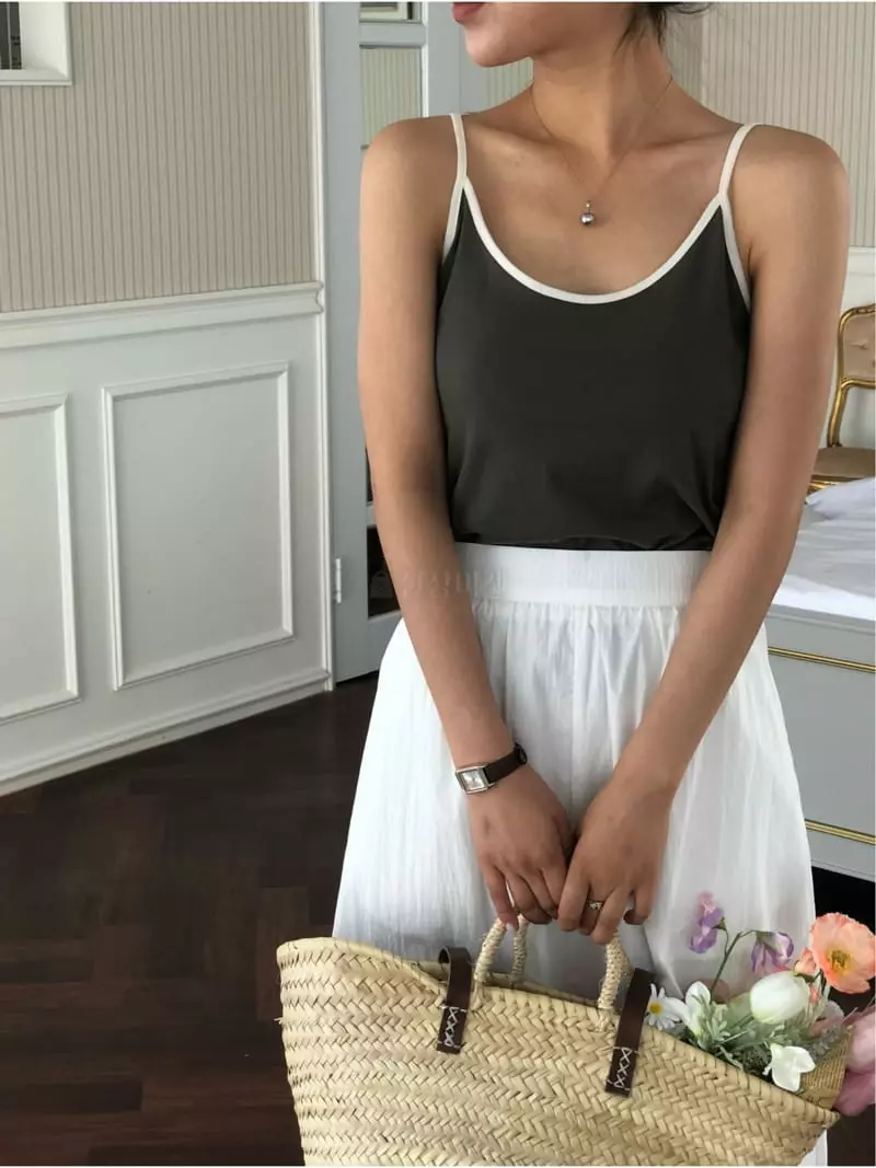 A Want - Korean Women Fashion - #shopsmall - Color String Sleeveless - 4