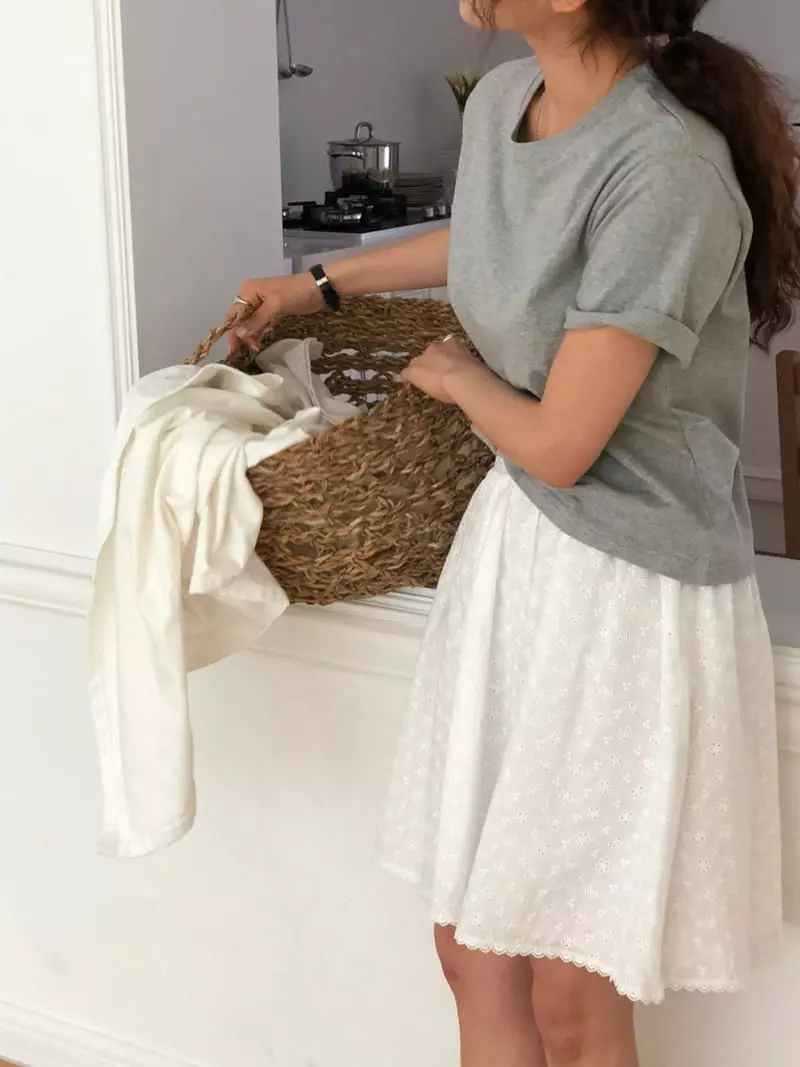 A Want - Korean Women Fashion - #womensfashion - Punching Lace Skirt - 10